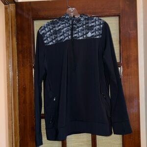 Adidas tech fit hooded half zip EUC